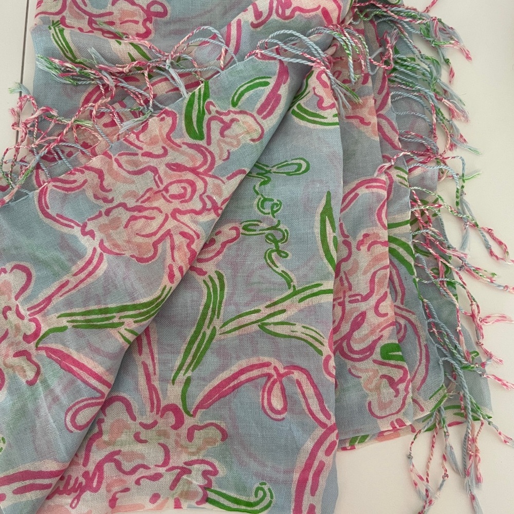Lilly Pulitzer Murfee Scarf - Lilly Loves Hope, Breast Cancer Awareness Pattern